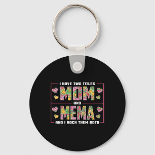 Porte-clés J'Ai Deux Titres Maman Et Mema Cadeaux Mères Mémoi