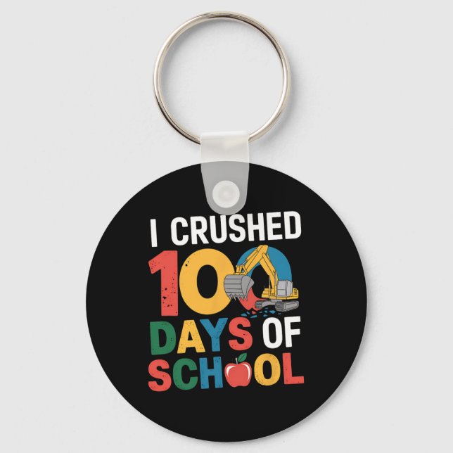 Porte-clés J'Ai Écrasé 100 Jours De Construction Scolaire Exc (Recto)