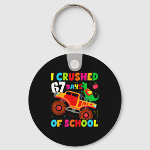 Porte-clés J'ai écrasé 67e jour d'école dinosaure 67 jours d'