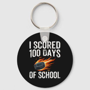 Porte-clés J'Ai Été Score De 100 Jours De Hockey Scolaire Enf