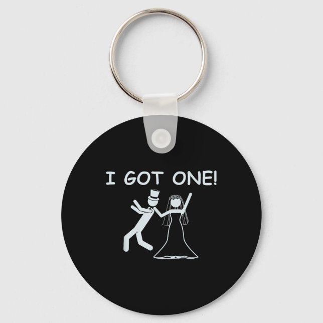 Porte-clés J'ai eu une mariée de mariage drôle de fête de Bac (Recto)