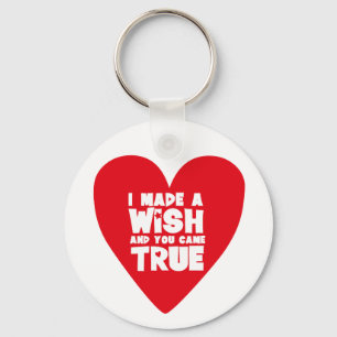 Porte-clés J'AI FAIT UN coeur d'amour SOUHAITÉ