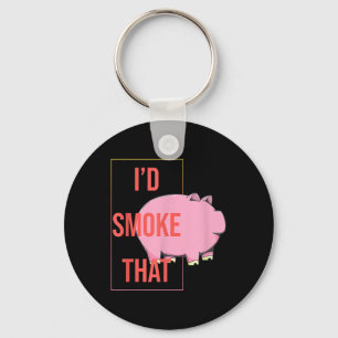 Porte-clés J'Ai Fumé Que Bbq Fumeur Pork Barbecue Grill