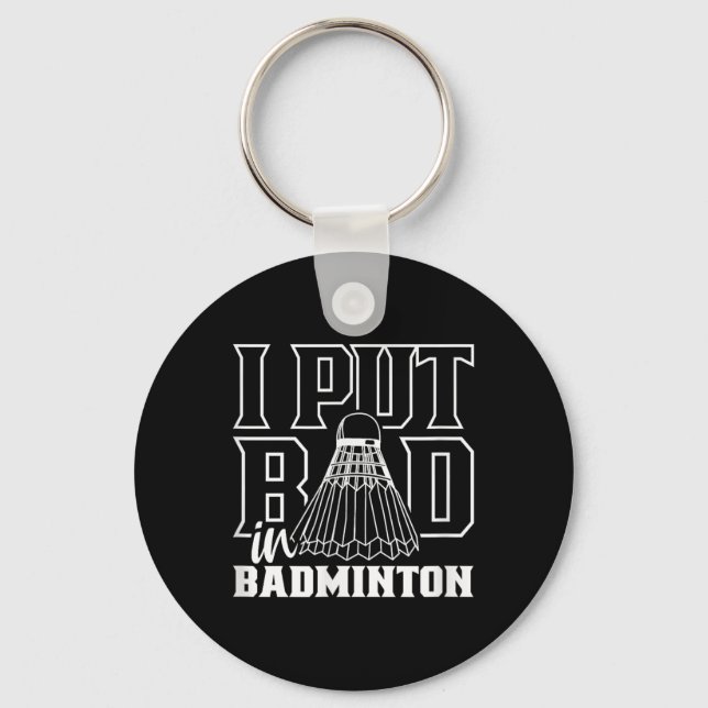 Porte-clés J'Ai Mal Dans Badminton Sport Shutter Player Team (Recto)