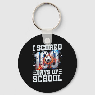 Porte-clés J'ai marqué 100 jours de soccer à l'école 100e jou