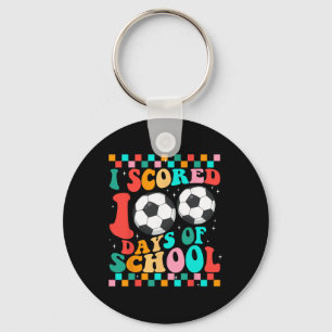 Porte-clés J'ai marqué 100 jours d'école de football pour enf