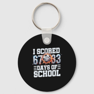 Porte-clés J'ai marqué 67+33 100ème Jours De l'École Football