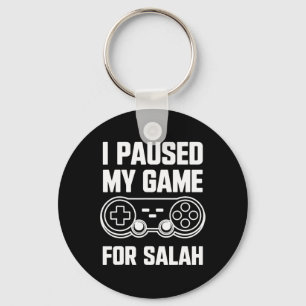 Porte-clés J'ai mis mon jeu en pause pour Salah, joueur musul
