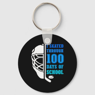 Porte-clés J'ai patiné à travers 100 jours d'école garçon de