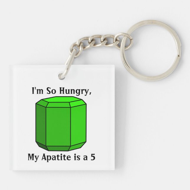 Porte-clés J'ai si faim, My Apatite est un 5 (Dos)