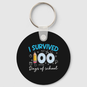 Porte-clés J'ai survécu 100 jours d'école Enseignant Élève