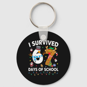 Porte-clés J'ai survécu 67 jours d'école drôle mème six sept