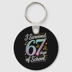 Porte-clés J'ai survécu 67 jours d'école - Enseignants Élèves