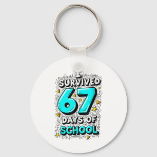 Porte-clés J'ai survécu 67 jours d'école Enseignants Élèves A