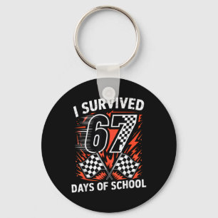 Porte-clés J'ai survécu 67 jours d'école Six Seven Meme Racin