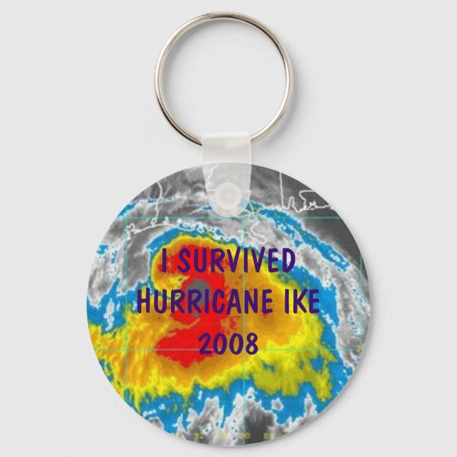 PORTE-CLÉS J'AI SURVÉCU À L'HURRICANE IKE 2008 (Recto)