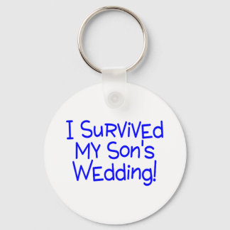 Porte-clés J'ai survécu à mes fils Mariage bleu