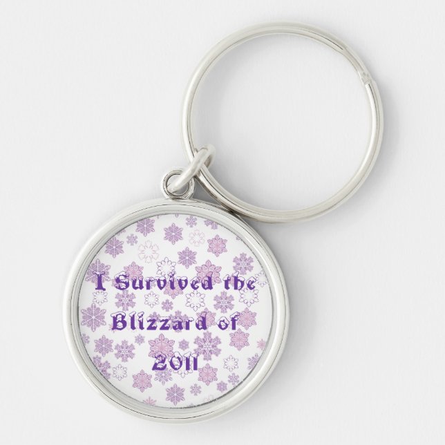Porte-clés J'ai survécu au Blizzard de 2011 (Devant)