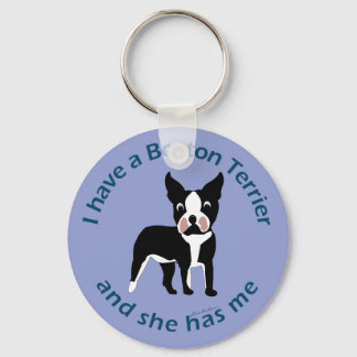 Porte-clés J'ai un Boston Terrier