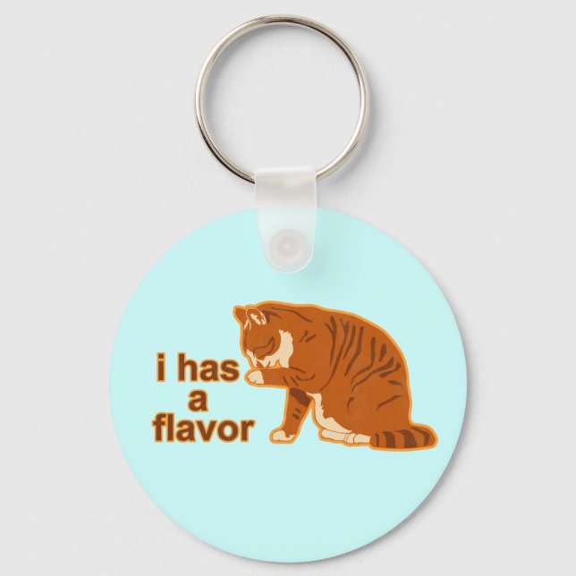 Porte-clés J'ai une saveur, LOL CAT (Recto)