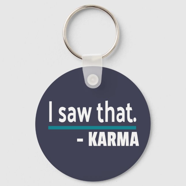 Porte-clés J'ai vu Karma Funny (Recto)