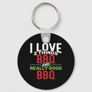 Porte-clés J'Aime 2 Choses_ Bbq Et Vraiment Bon Bbq