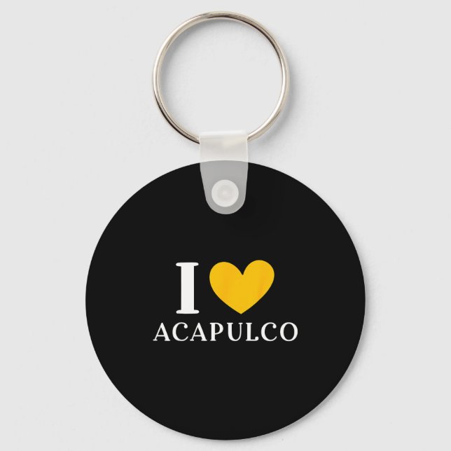 Porte-clés J'aime Acapulco Mexique Vacances _1  (Recto)