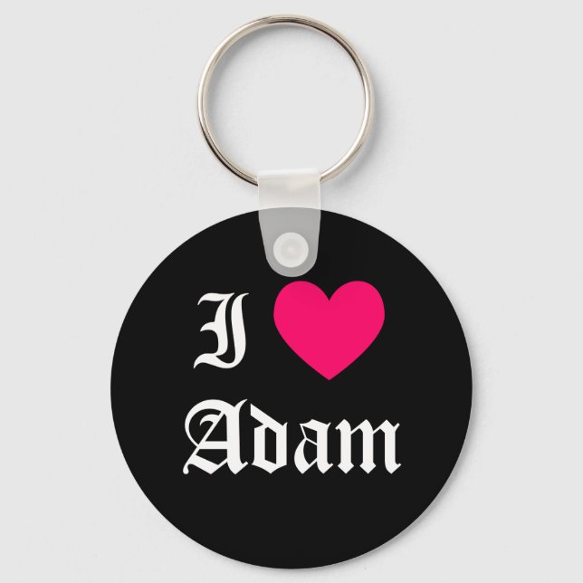 Porte-clés J'aime Adam (Recto)