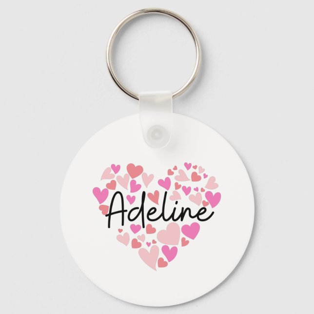 Porte-clés J'aime Adeline (Recto)