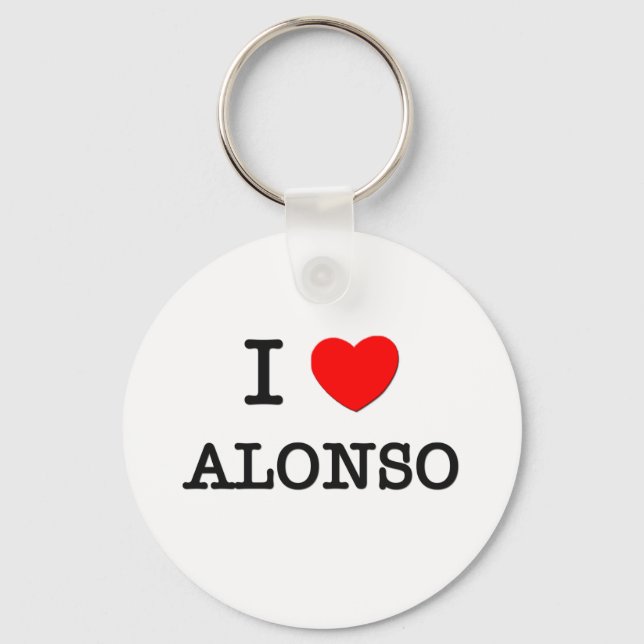 Porte-clés J'aime Alonso (Recto)