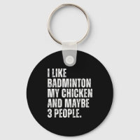 J'aime Amateur de Badminton Mon Poulet Animal de C