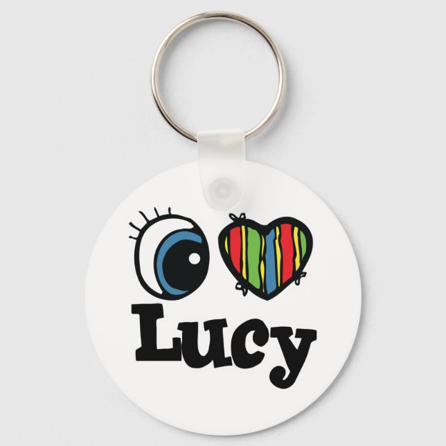 Porte-clés J'aime (Amour) Lucy (Recto)