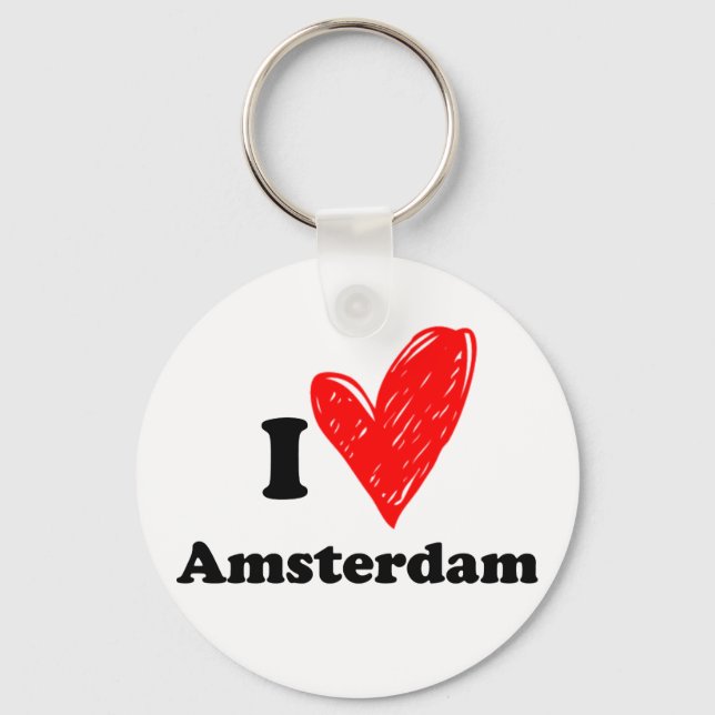 Porte-clés J'aime Amsterdam (Recto)