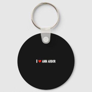 Porte-clés J'aime Ann Arbor Michigan Cœur Voyage Vacances