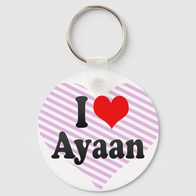 Porte-clés J'aime Ayaan (Recto)
