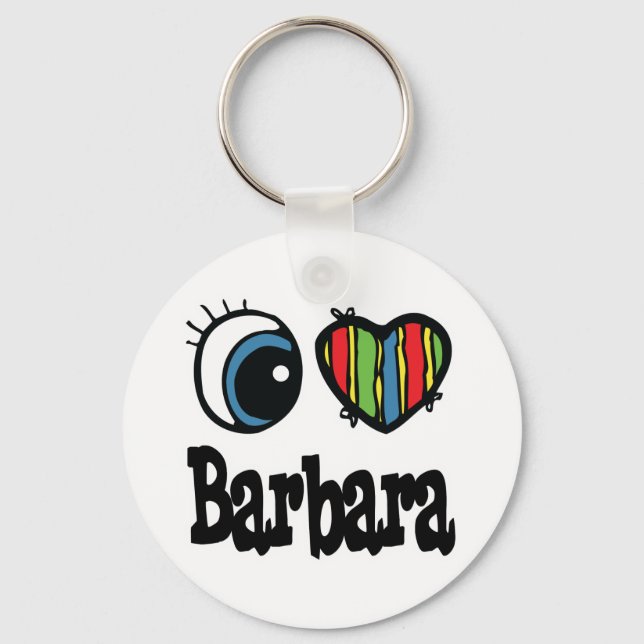 Porte-clés J'aime Barbara (Recto)