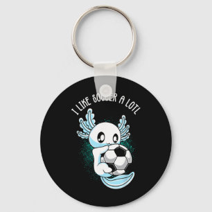 Porte-clés J'aime beaucoup le football Axolotl Entraînement d