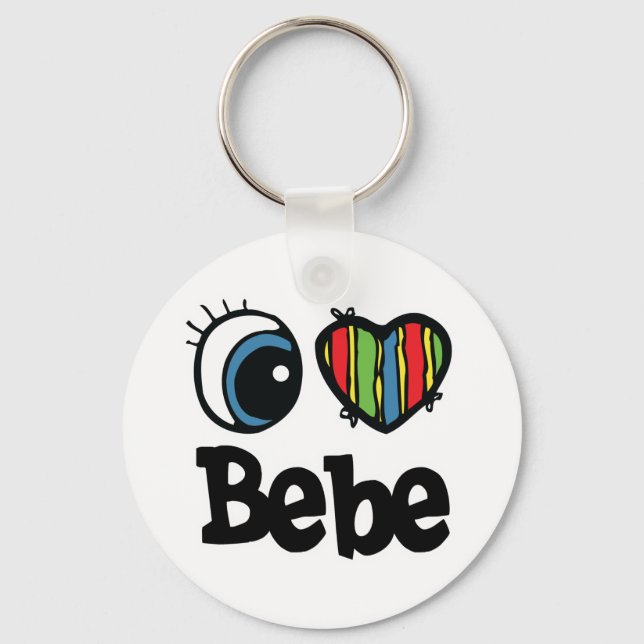 Porte-clés J'aime Bebe (Recto)
