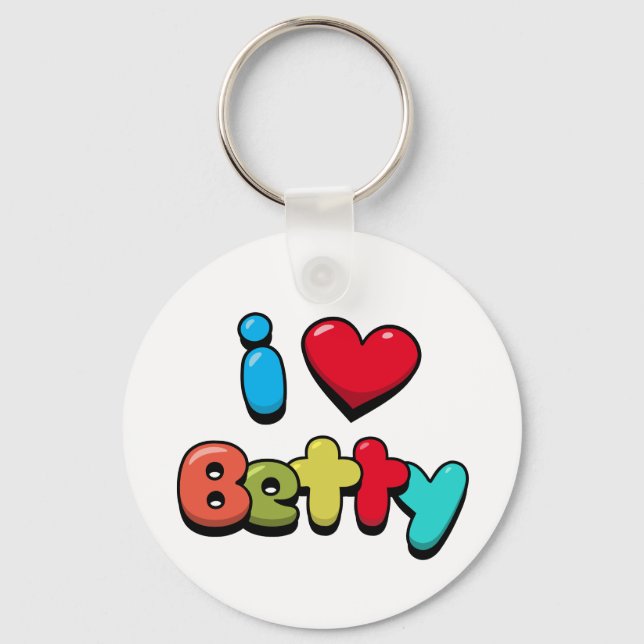 Porte-clés J'aime Betty (Recto)