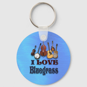 PORTE-CLÉS J'AIME BLUEGRASS-KEYCHAIN