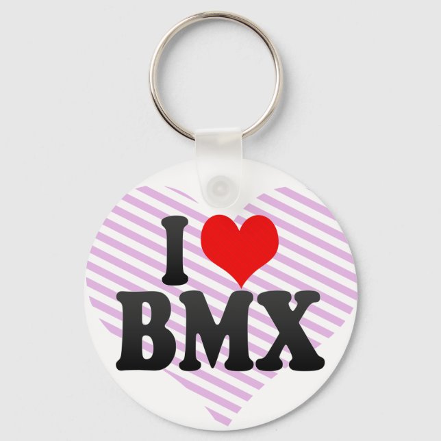 Porte-clés J'aime BMX (Recto)