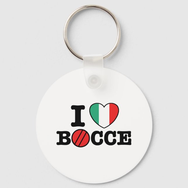 Porte-clés J'aime Bocce (Recto)