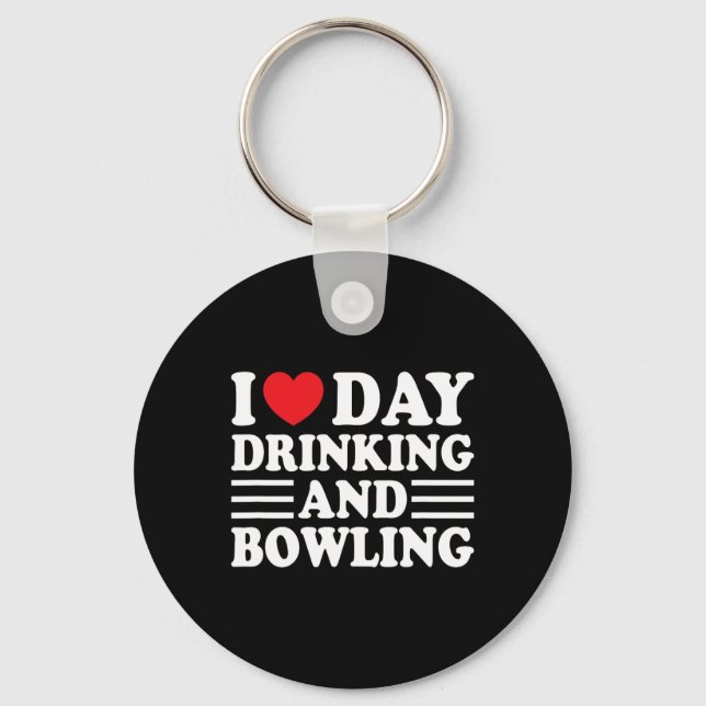 Porte-clés J'Aime Boire La Journée Et Bowling Funny Beer Tail (Recto)
