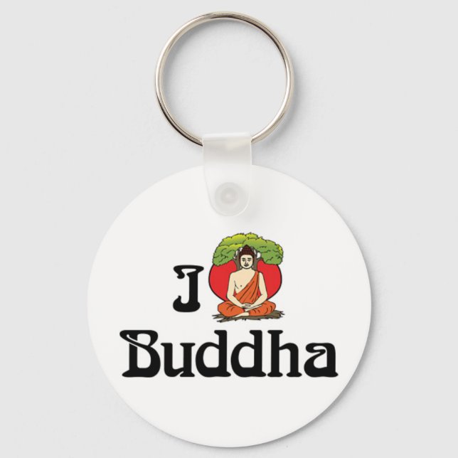 Porte-clés J'aime Bouddha (Recto)