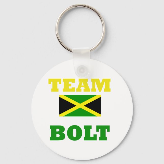 Porte-clés J'aime boulon usain - porte - clé - (Recto)