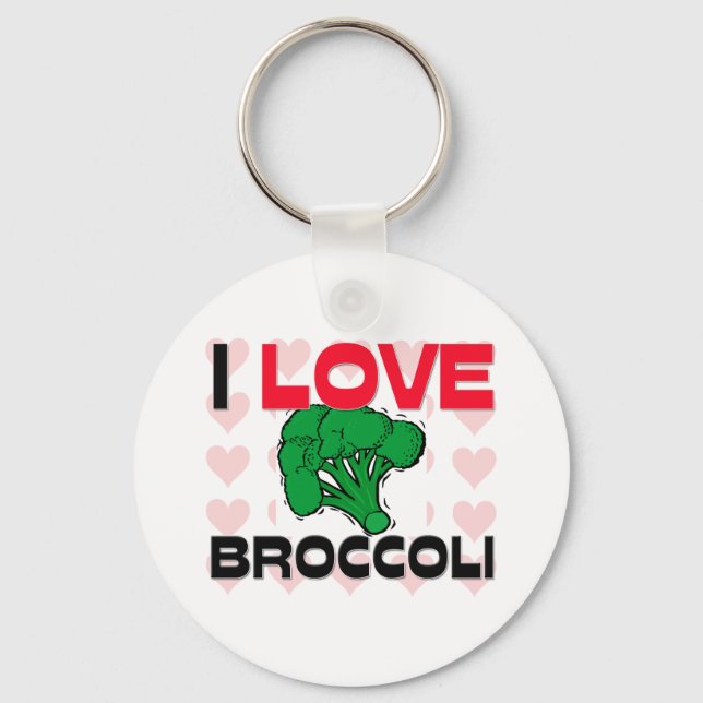Porte-clés J'aime Brocoli (Recto)