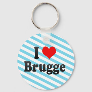 Porte-clés J'aime Bruges, Belgique