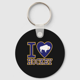Porte-clés J'aime Buffalo Hockey Cœur Ny New York Amoureux Fa