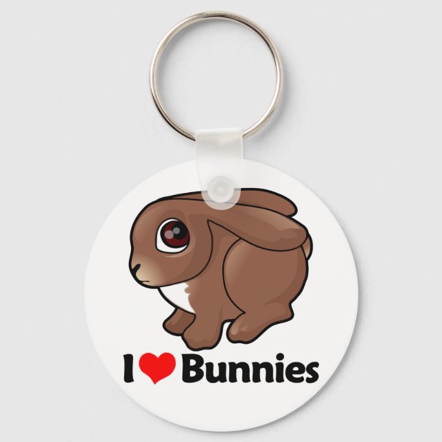 Porte-clés J'Aime Bunnies (Recto)