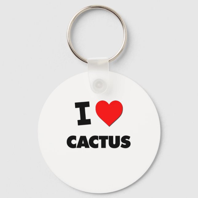 Porte-clés J'aime Cactus (Recto)